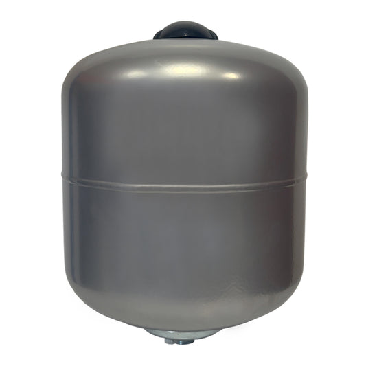 Front View of 8 Litre Grey Potable Expansion Vessel/ Tank with White Background