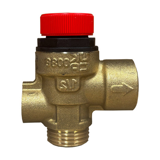 Caleffi 314 Series 3 Bar 3/4" Pressure Relief Valve with Gauge Port A314437CST