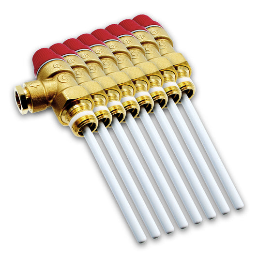 Caleffi 309470CST 7 Bar 1/2" Pressure & Temperature Relief Valve, Pack of 8