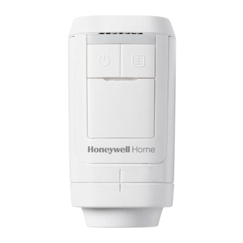 Honeywell Home wireless TRV/radiator controller device on a white background