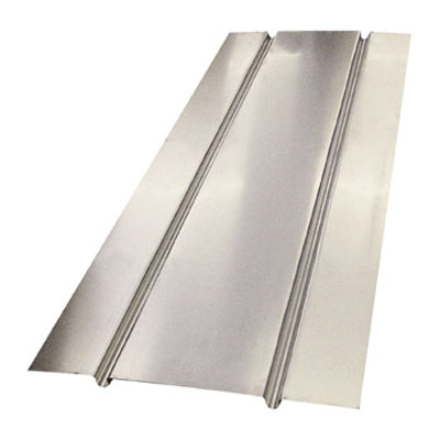 Pack of 10 aluminium JG Speedfit Underfloor Heating Spreader Plate with 390mm x 1000mm measurements in rectangular shape with pre-formed grooves