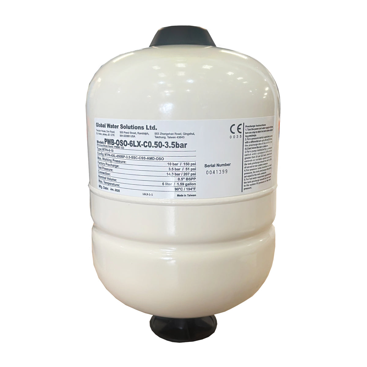 OSO Hotwater 6 Litre Expansion Vessel 115800