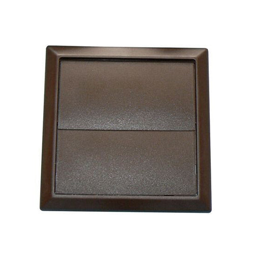 A brown Manrose 100mm ventilation outlet with a gravity flap, designed for a ducting system.