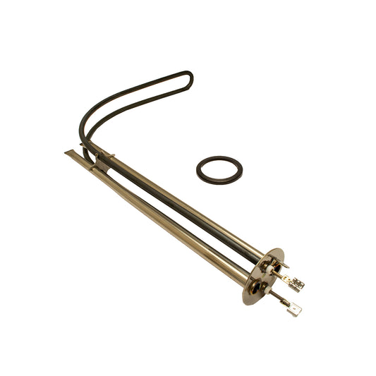 The Heatrae Sadia Megaflo Lower Immersion Heater has a copper casing and a compact design, making it easy to fit into unvented cylinders