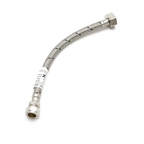 15mm x 1/2" x 300mm Flexible Tap Connector with Isolating Valve 29030047