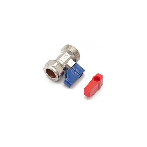 Straight Chrome Plated Brass Washing Machine Valve 10 Pack 392410