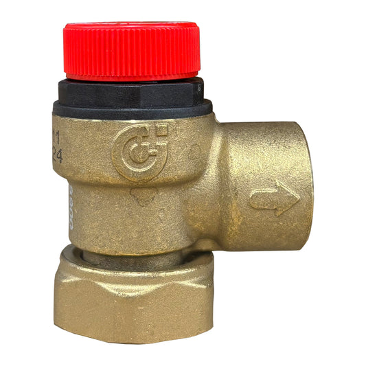 Altecnic Caleffi 6 Bar Pressure Relief Valve with Loose Nut Connection A311501CST