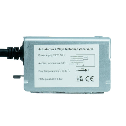 Replacement Actuator Head for 2 Port Motorised Zone Valves