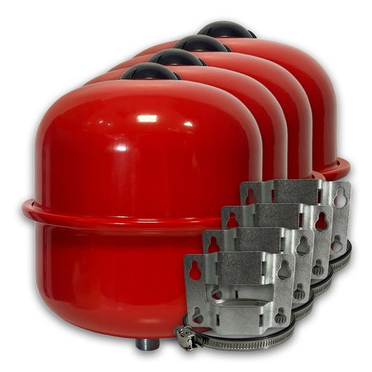 12 Litre Heating Expansion Vessels with Brackets, Pack of 4
