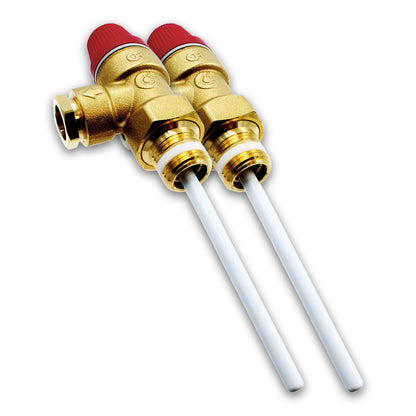 Caleffi 309470CST 7 Bar 1/2" Pressure & Temperature Relief Valve, Pack of 2