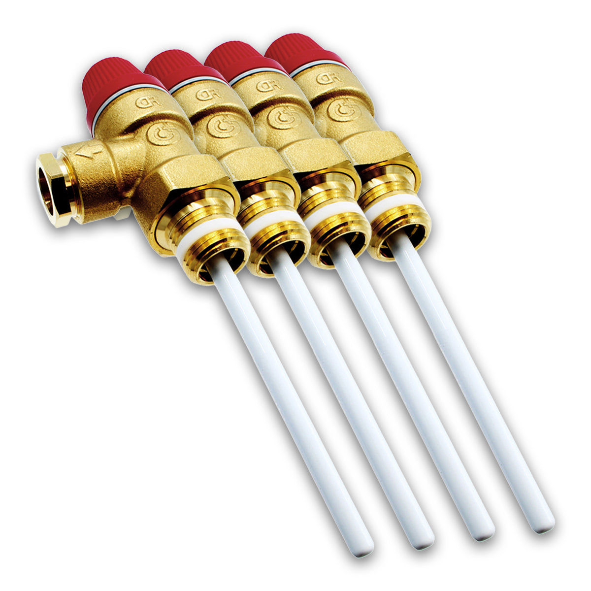 Caleffi 309470CST 7 Bar 1/2" Pressure & Temperature Relief Valve, Pack of 4
