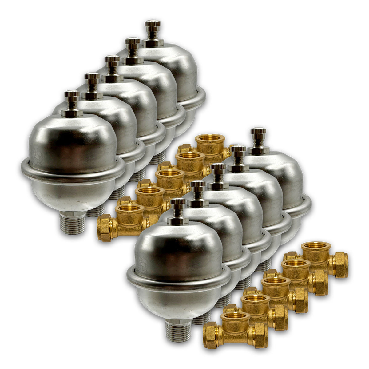 Shock Arrestor 0.16 Litre Expansion Vessel & 15mm Tee | Pack of 10