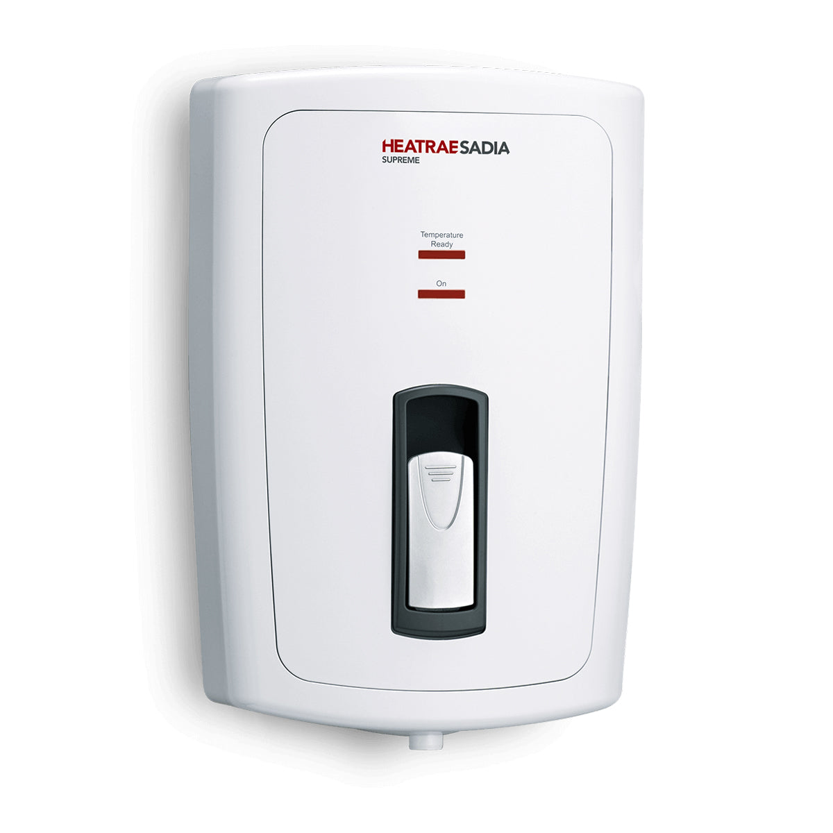 White Heatrae Sadia Supreme 180 Instant Boiling Water Heater with 7.5 litre capacity and 2.5kW rating on white background