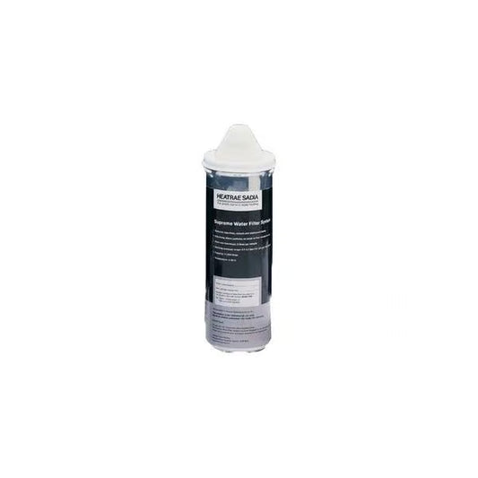 Heatrae Sadia Water Filter Cartridge with 0.2 Micron Rating for effective water filtration on white background