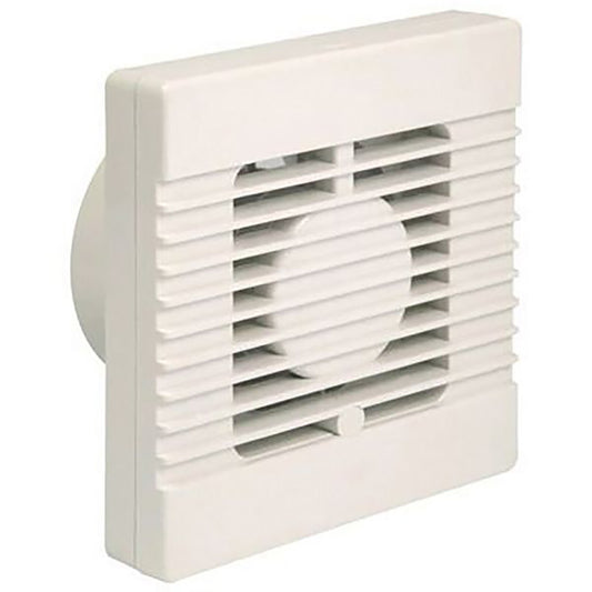 Manrose 100mm White Axial Wall Fan with Pull Switch NVF100P