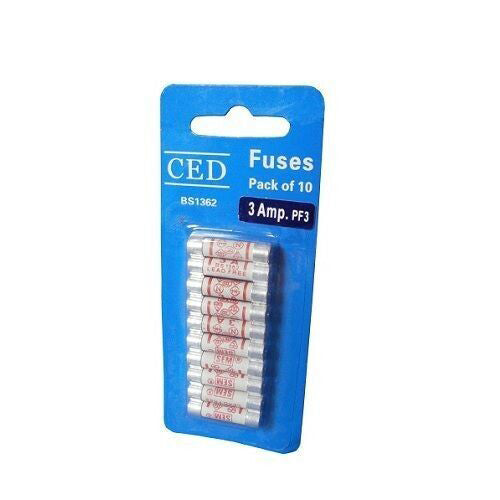 3 Amp Fuses 10 Pack PF3