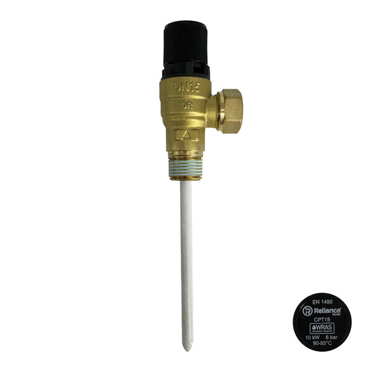 Reliance CPT15 6 Bar Pressure & Temperature Relief Valve 1/2" MBSP x 15mm PTEM540020