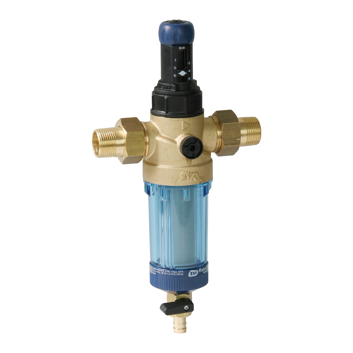 SYR 1/2" Whole House Filter with Pressure Reducing Valve Ratio DFR 5315
