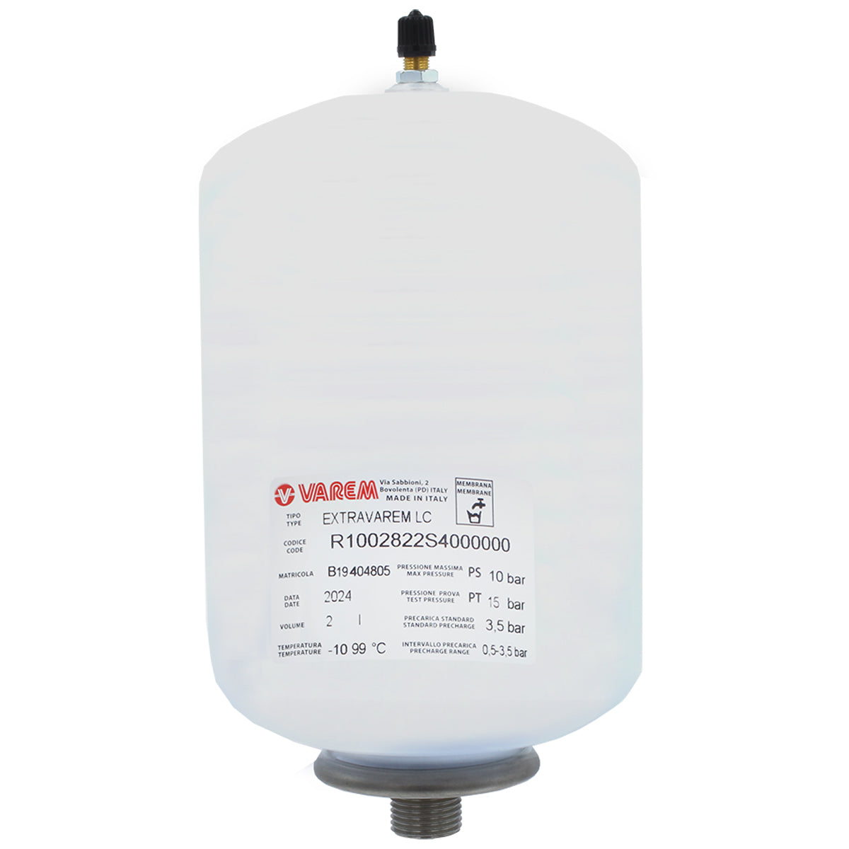 Varem 2 Litre 4.1 Bar Expansion Vessel R1002828